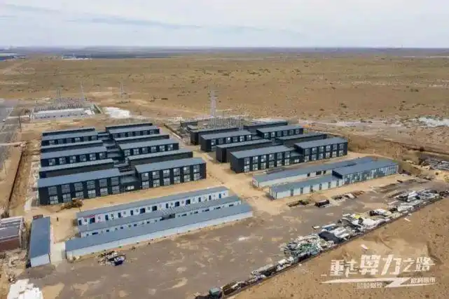 A sprawling cryptocurrency mining farm in Argentina with rows of miners