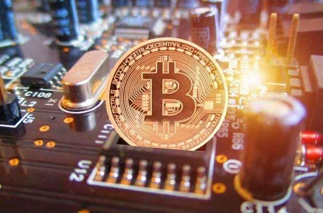 A close-up of a mining rig setup
